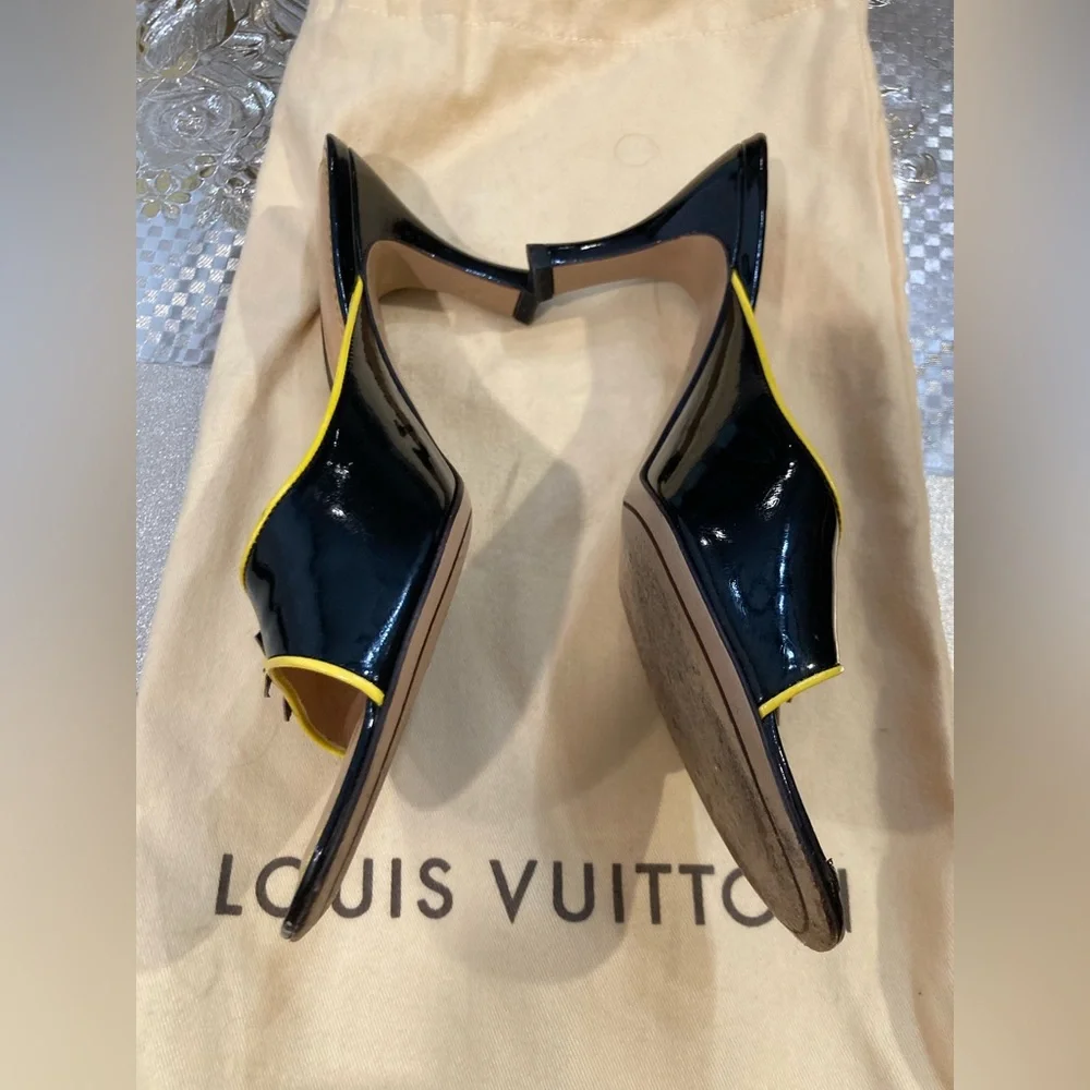 💯% Authentic Louis Vuitton sandals kitten heels - Picture 4 of 10